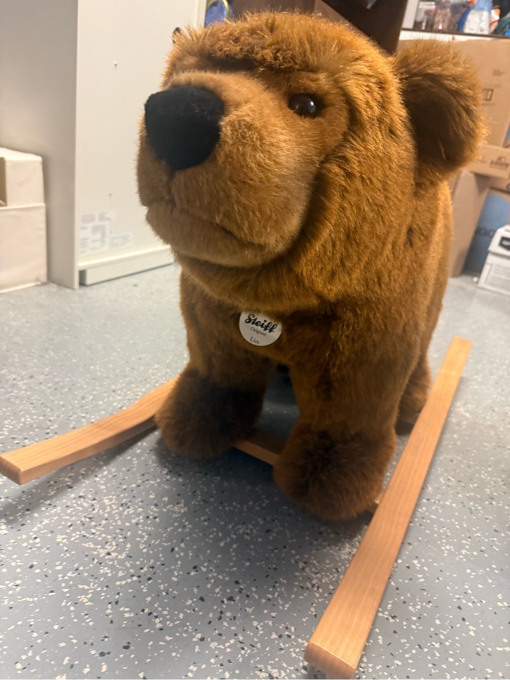 Steiff Brown Plush bear Rocker for Kids - Brown